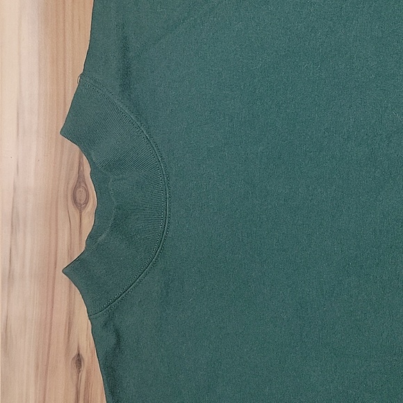 Men's Forest Green Mock Neck Long Sleeve Cotton Top - Picture 2 of 14